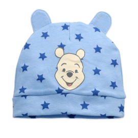 Muts Winnie de Pooh - blauw  maat 56-62