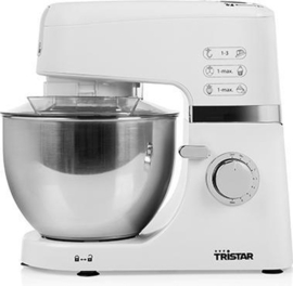 Tristar MX-4198 Keukenmachine – Inclusief 3 deeghaken – Met Blenderkan - Wit