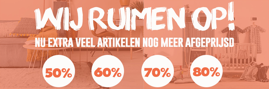 Wij ruimen op! 50-80%