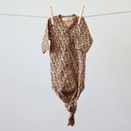 leopard baby gown