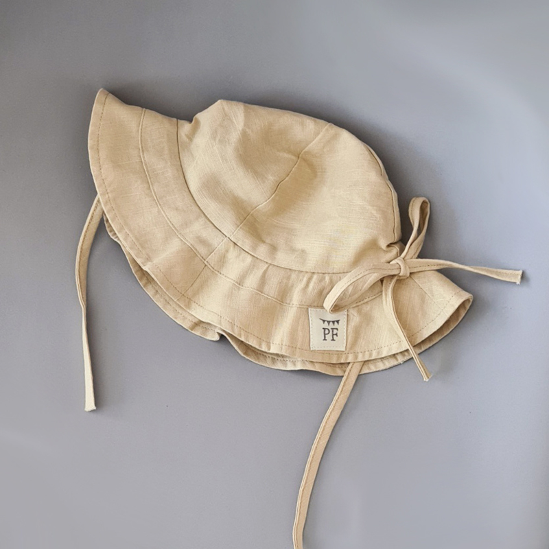 linen baby sun hat