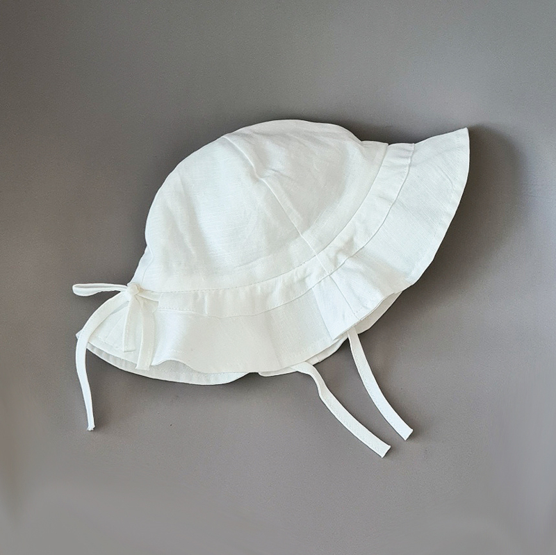 linen baby sun hat