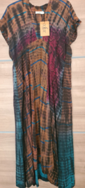 Cofur lange jurk van gerycled sari zijde |  Maat M/L