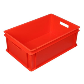 Euronorm bak 40 liter Rood 600 x 400 x 220 mm open handgrepen