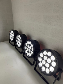 Led par kleuren disco spot set (RGBW-AC) met draadloze remote en DMX