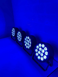 Led par kleuren disco spot set (RGBW-AC) met draadloze remote en DMX
