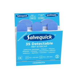 Salvequick 1 navulling 6735CAP Detectable mapje 35 stuks