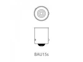 Autolamp 12V 21W BAU15s oranje 2 stuks in blister