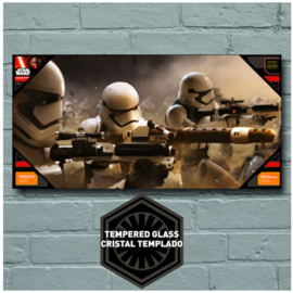 Star Wars The Force Awakens Storm Troopers Battle Glass Poster 50x25 cm
