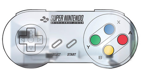 Nintendo SNES Controller Spiegel