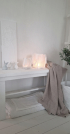 Windlicht soft linen groot