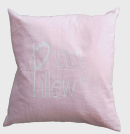 Kussen50 100% Pillow stonewashed Linnen roze