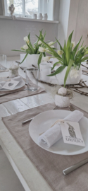 Servet- Placemat linnen zand