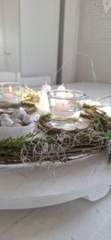 Hanglicht glas wit hengsel