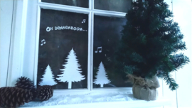 Raamsticker -oh Dennenboom