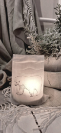 Windlicht waxpapier ijsbeer