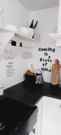 Muursticker  Cooking is a state of mind