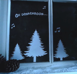 Raamsticker -oh Dennenboom