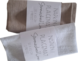 Servet- Placemat linnen wit