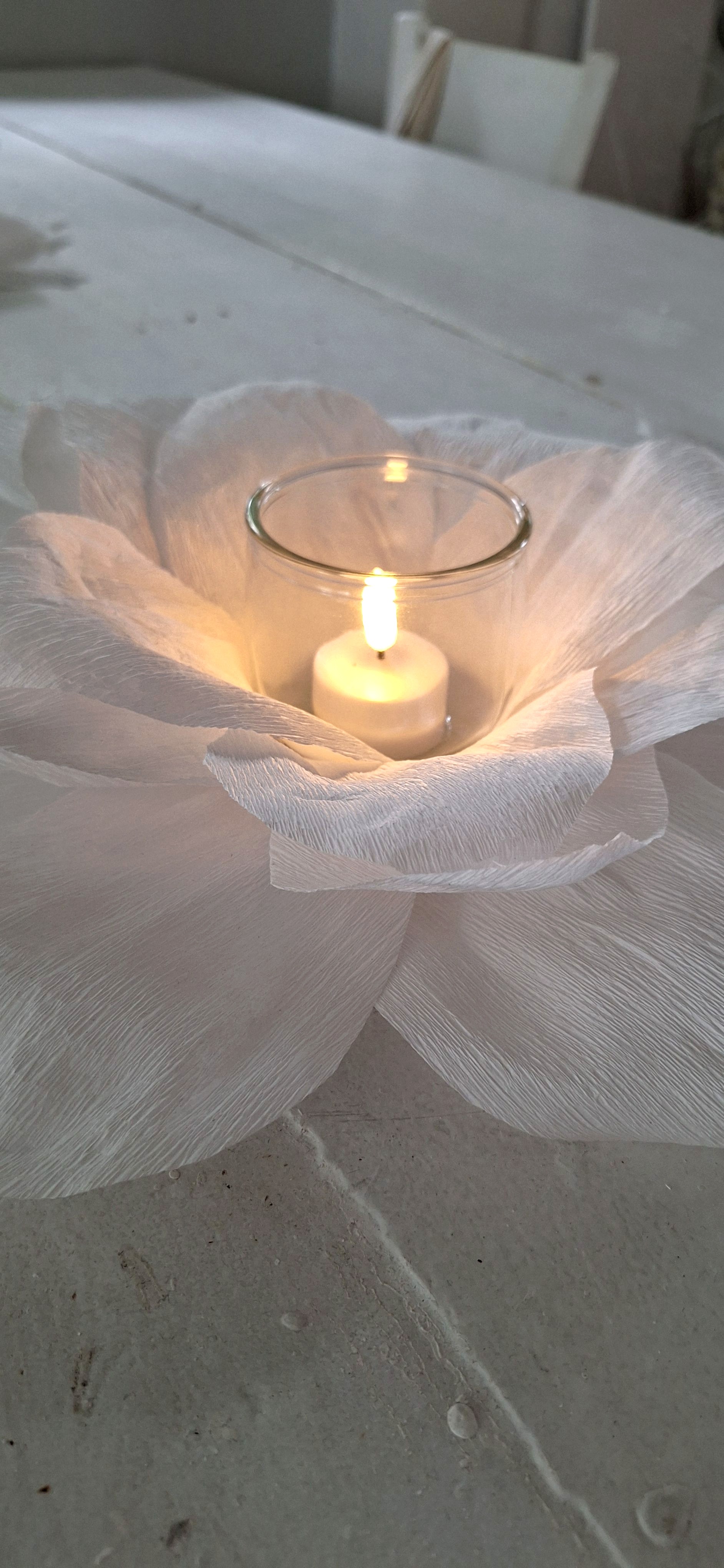 Bloemenlichtje wit