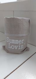 Windlicht linnen Summer Lovin' licht taupe