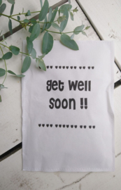 Geursachet Craft wit Get Well soon hartjes