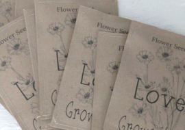 Sachet bloemenzaad Love naturel