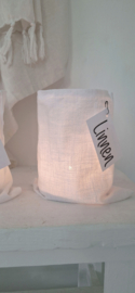 Windlicht stonewashed linnen groot