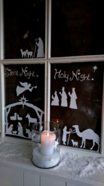 Fensteraufkleber – Krippenszene