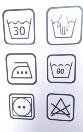 Stickers Wassymbolen