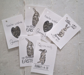 set bunny kaartjes A7