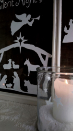 Fensteraufkleber – Krippenszene