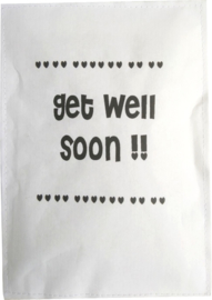 Geursachet Craft wit Get Well soon hartjes