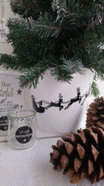 Raamsticker Kerstman in slee