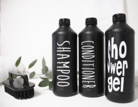 Flasche für Showergel schwarz