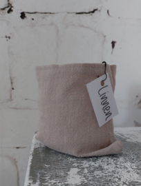 Laterne Stonewashed Leinen Sand low
