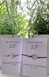 Armbandje voor juf bruin