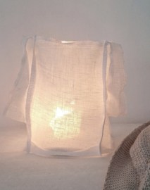 Windlicht soft linen groot