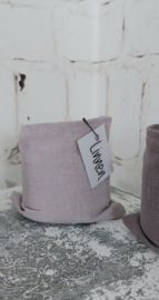 Laterne Stonewashed Leinen Grau low