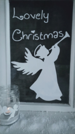 Raamsticker Engel - Lovely Christmas