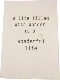 Poster A4 A life filled with wonders