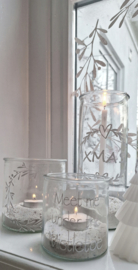 Laterne aus Klarglas Meet me under the Mistletoe