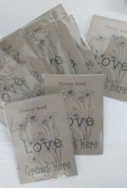 Sachet bloemenzaad Love naturel