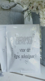 Geursachet Craft wit lieve juf bedankt
