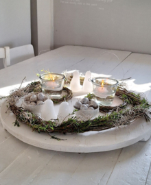 Hanglicht glas wit hengsel