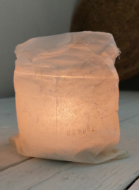 Windlicht rijstpapier Nature laag