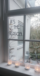 Raamsticker tekst It's the Season