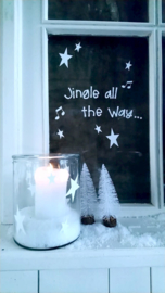 Raamsticker - Jingle all the way