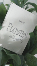 Säckchen Blumensamen Happiness weiß