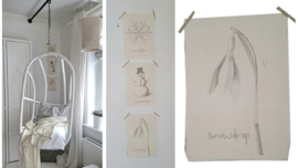 Soft Cotton Poster Snowdrop